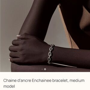 Hermes enchainee cuff bracelet silver size ST